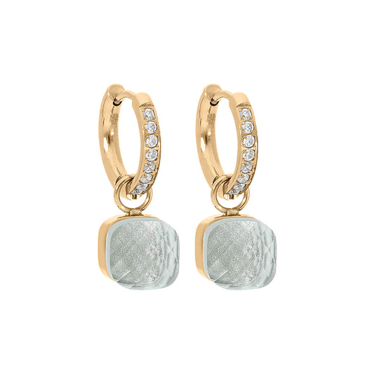 Qudo Firenze Earrings White