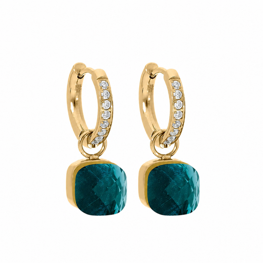 Qudo Firenze Earrings Dark Teal