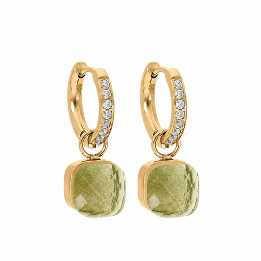 Qudo Firenze Earrings Pistachio Green