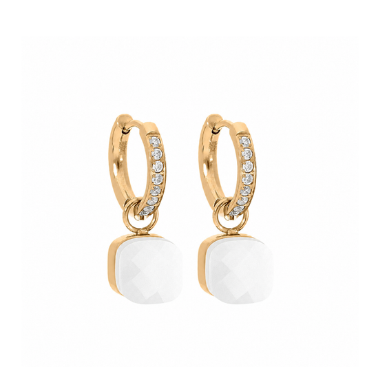 Qudo Firenze Earrings White