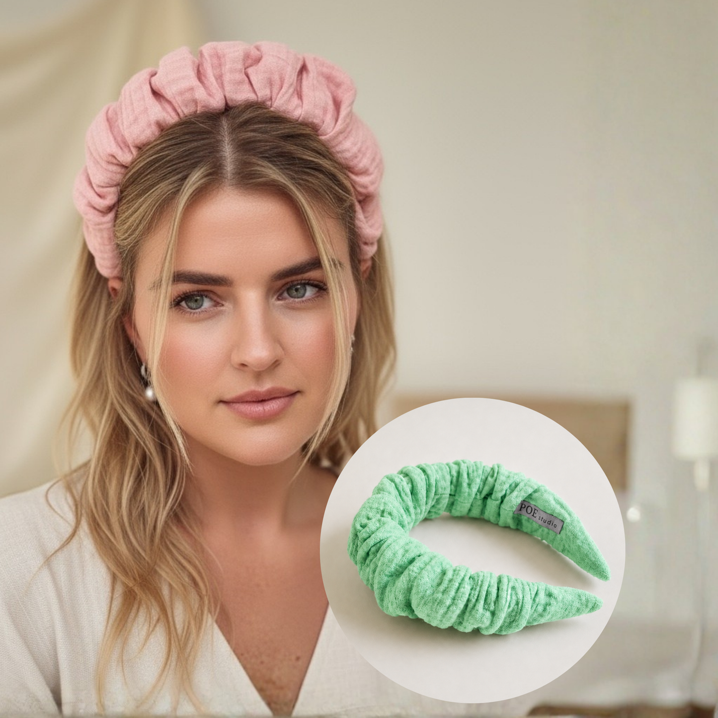 Muslin headband Light Lime