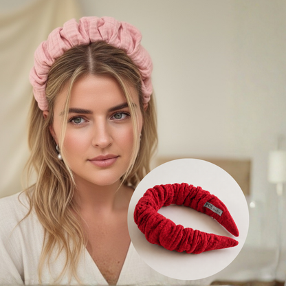 Muslin headband Ruby Red