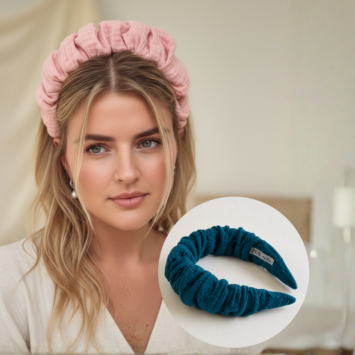 Muslin headband Dark Teal
