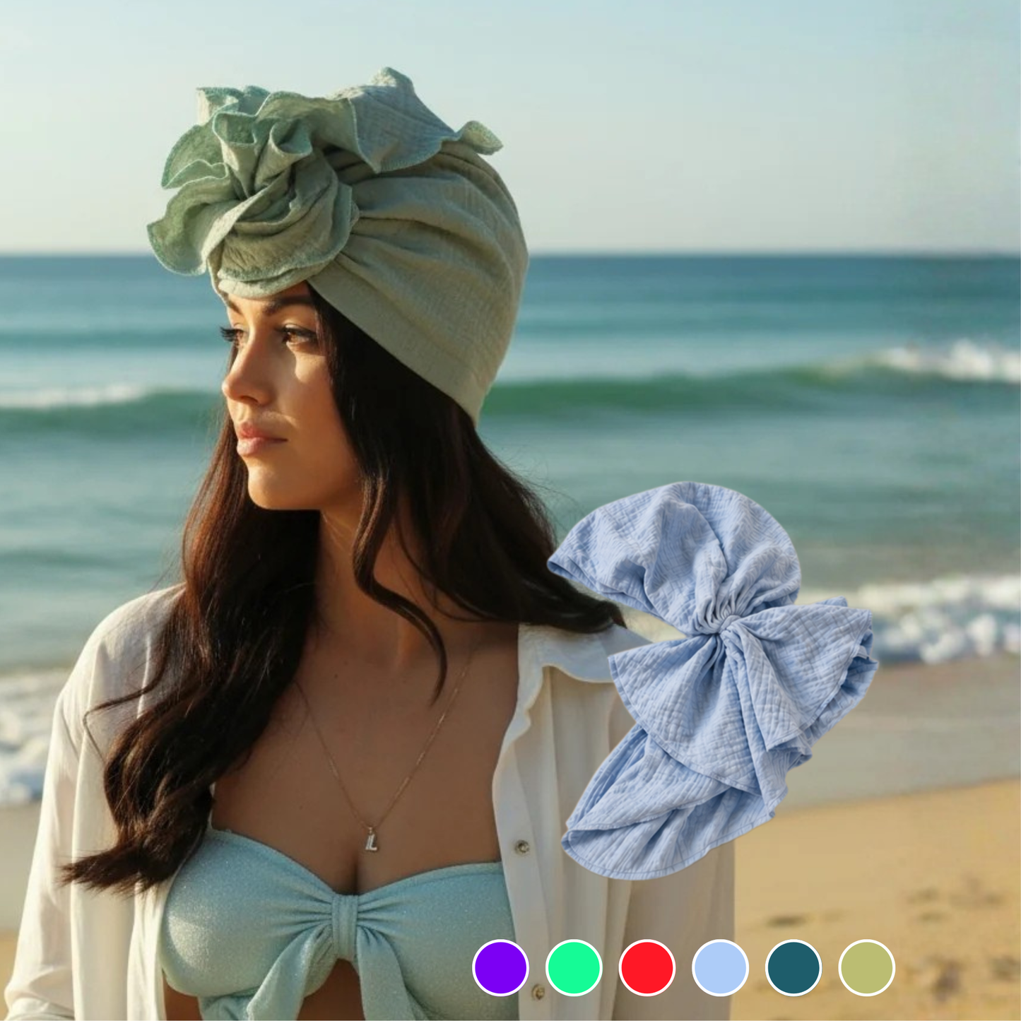 Musliin Turbana Powder Blue