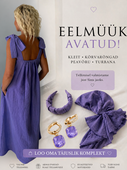 Muslin headband Lavendel