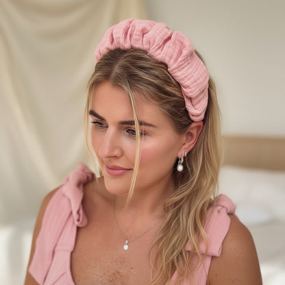 Muslin headband Ruby Red