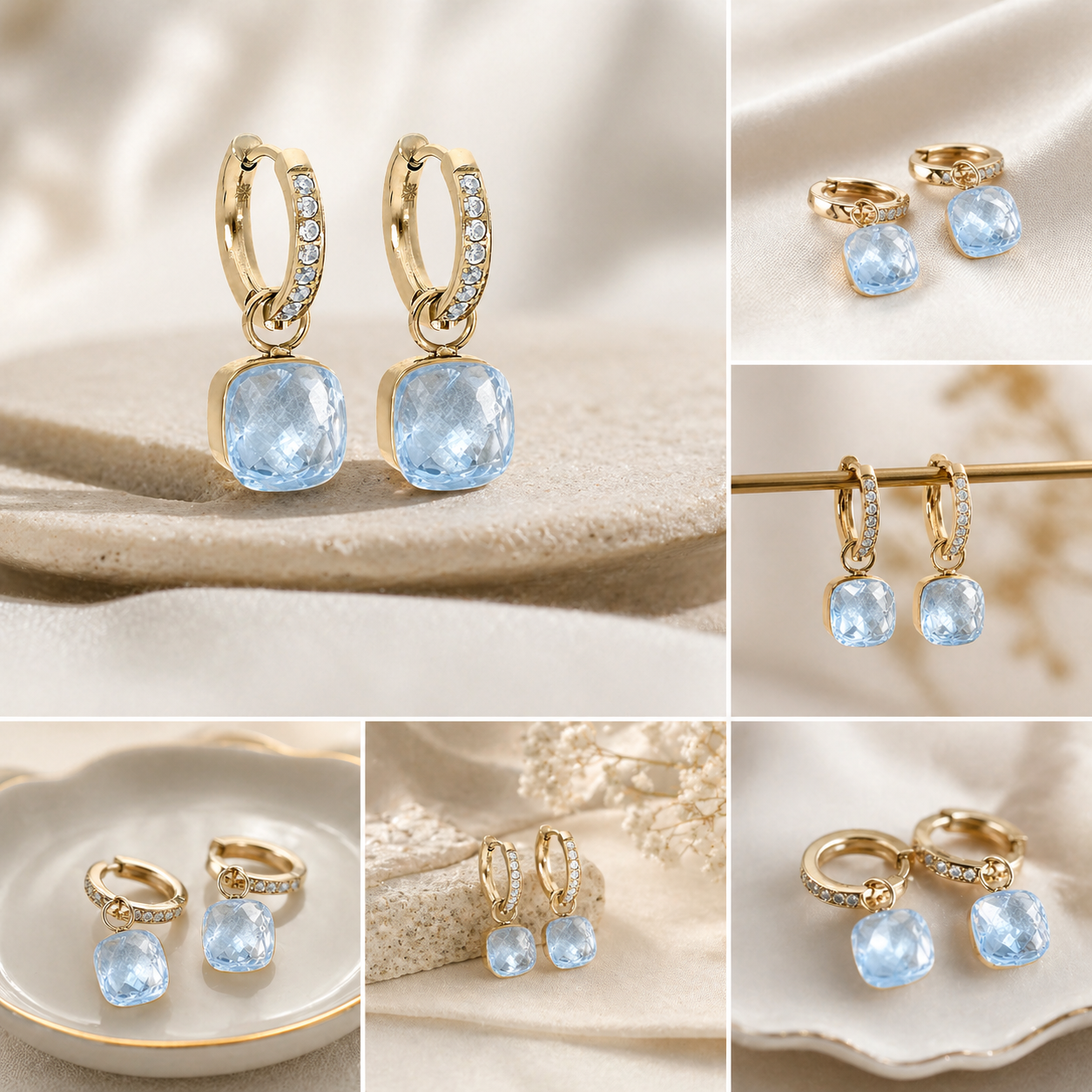Qudo Firenze Earrings Powder Blue