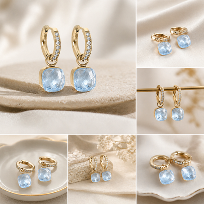 Qudo Firenze Earrings Powder Blue