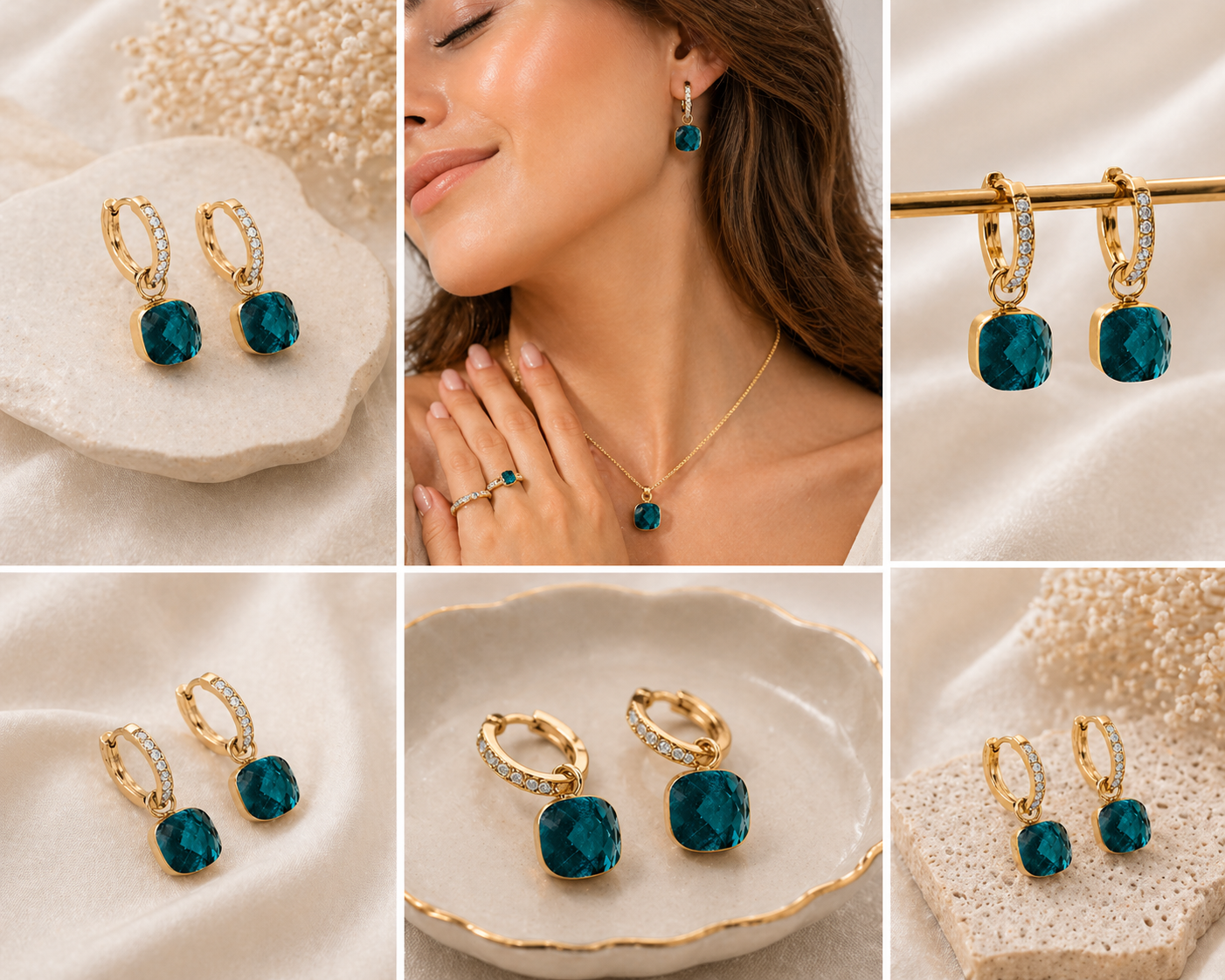Firenze Deluxe kõrvarõngad Dark Teal