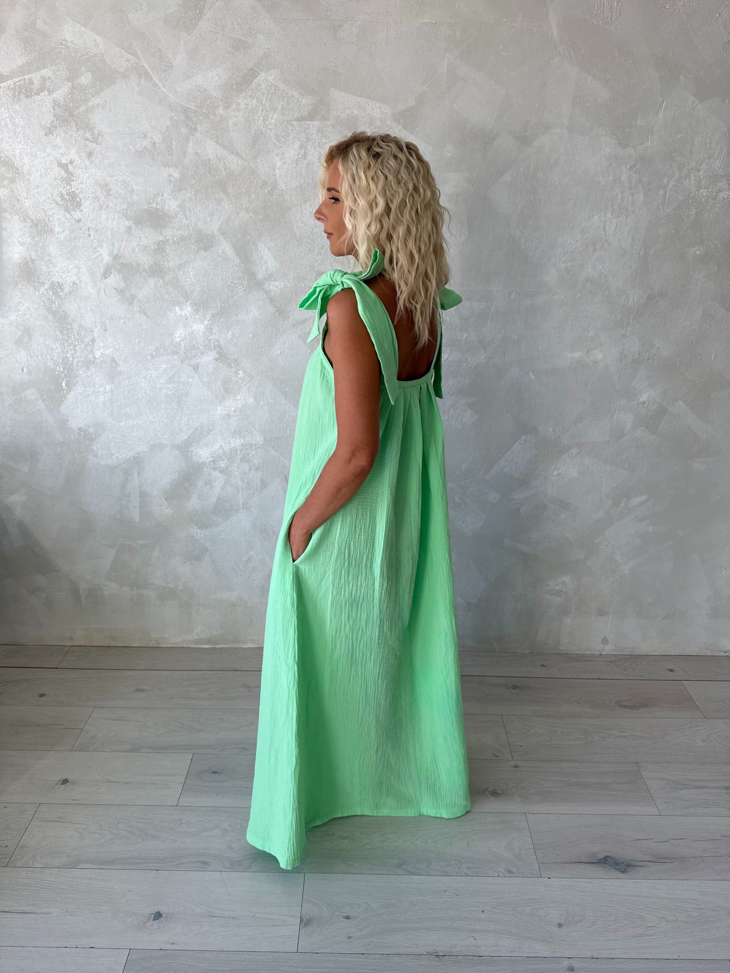 Musliinist suve- ja reisikleit Light Lime