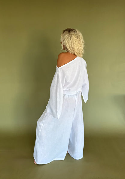 The Muslin Flow Set - White