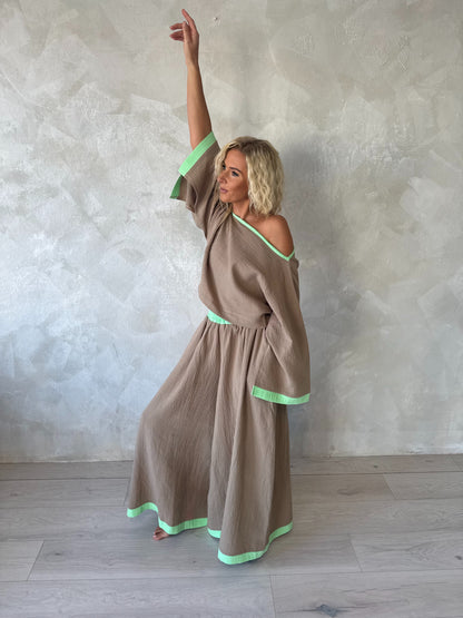 The Muslin Flow Set - Sand Lime