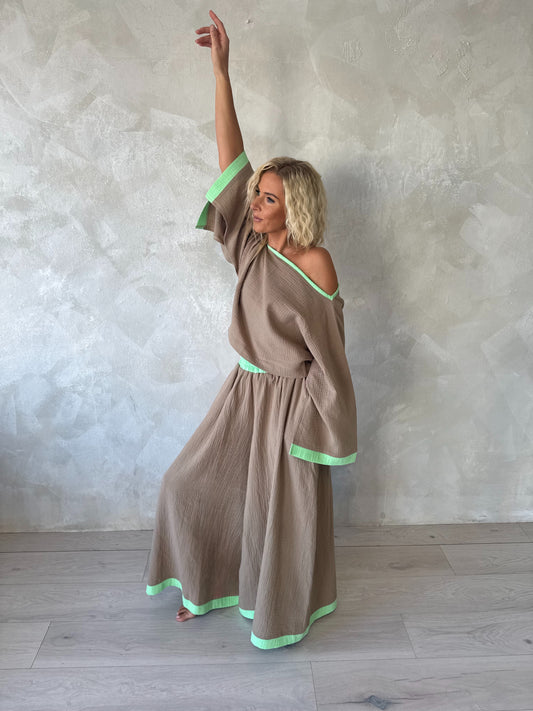 The Muslin Flow Set - Sand Lime