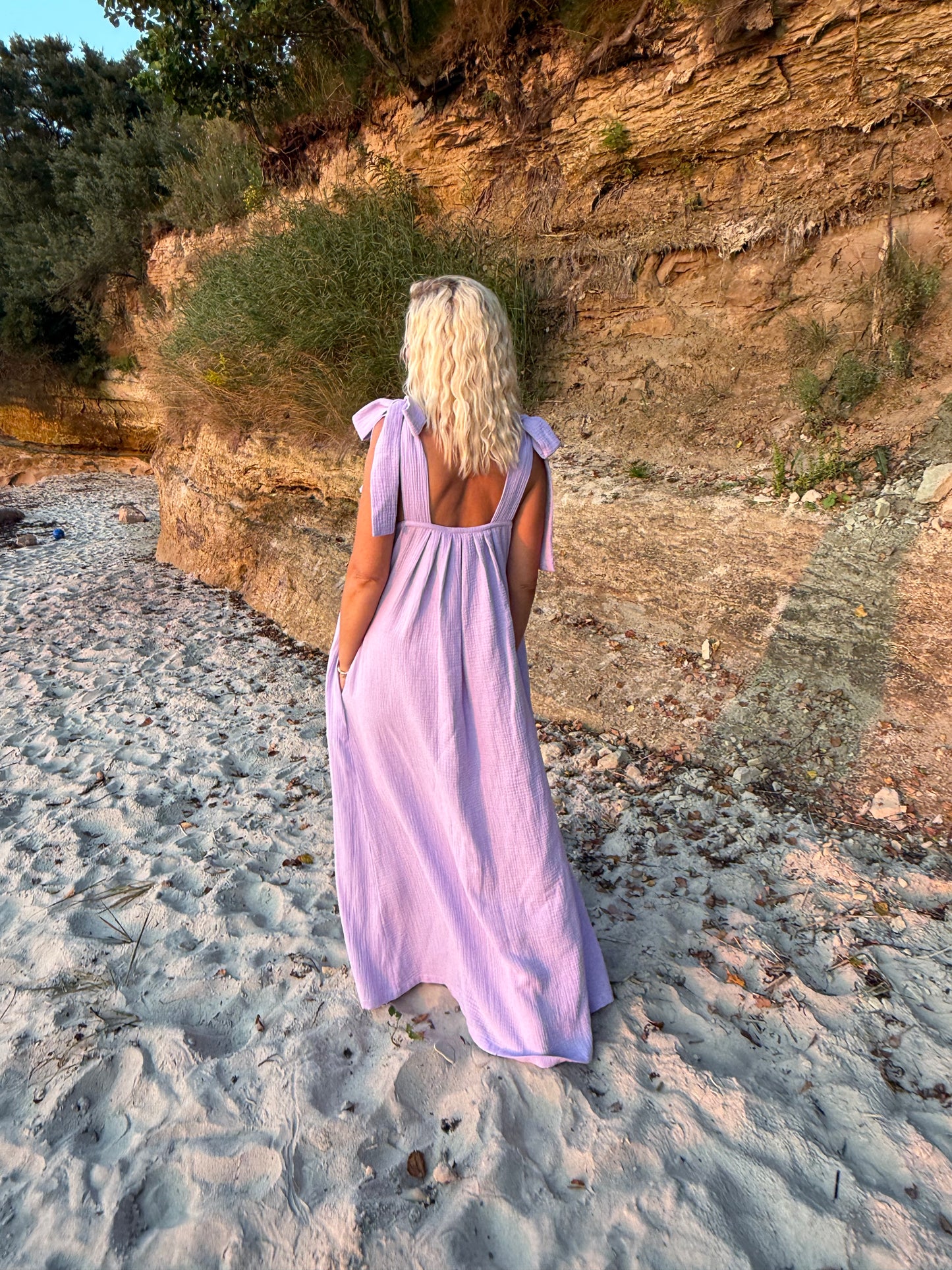 Muslin Travel Dress Lilac