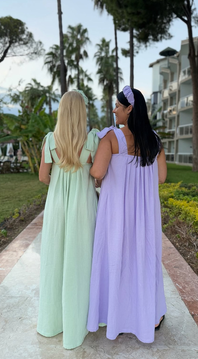 Muslin Travel Dress Lilac