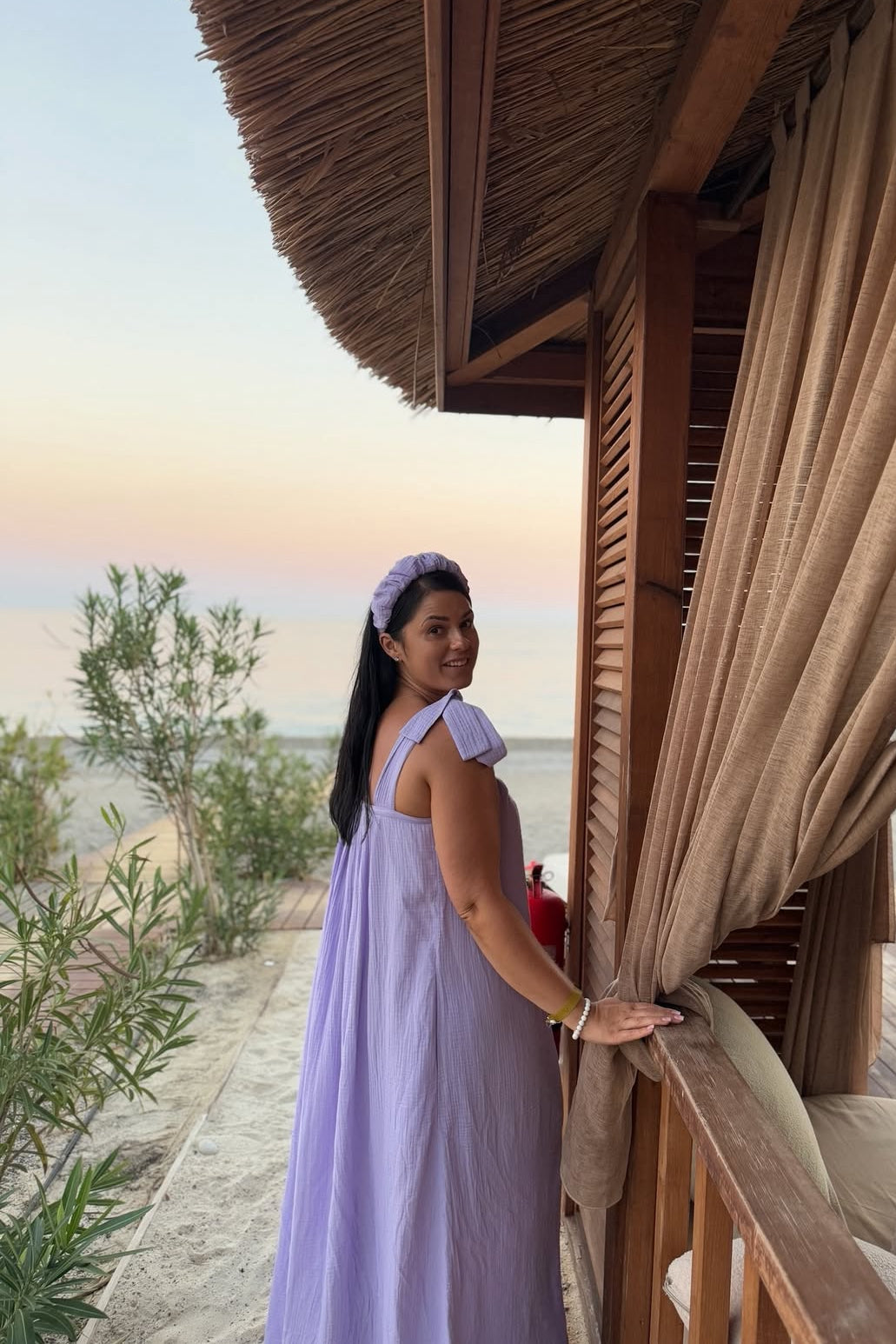 Muslin Travel Dress Lilac