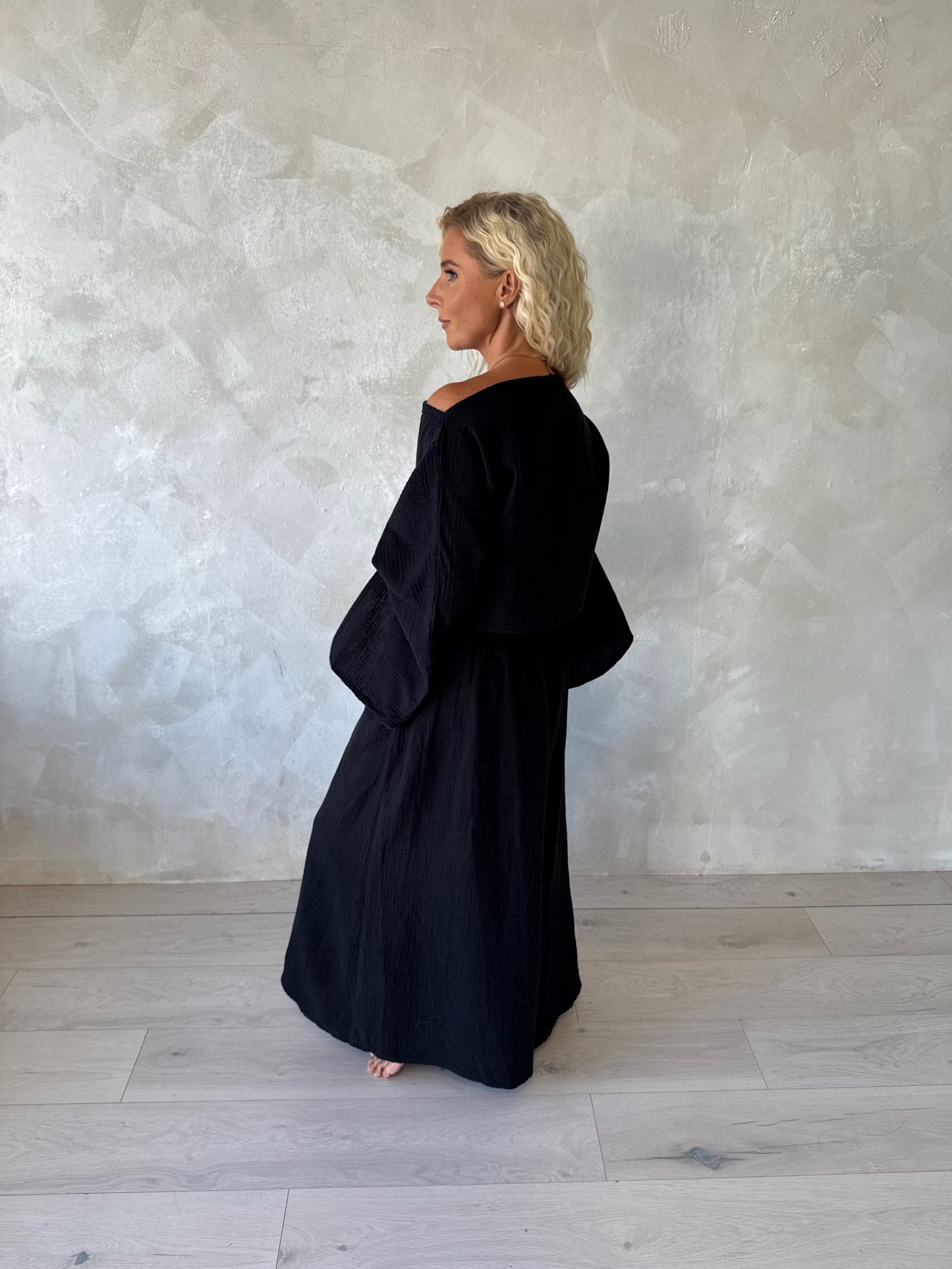 The Muslin Flow Set - Black