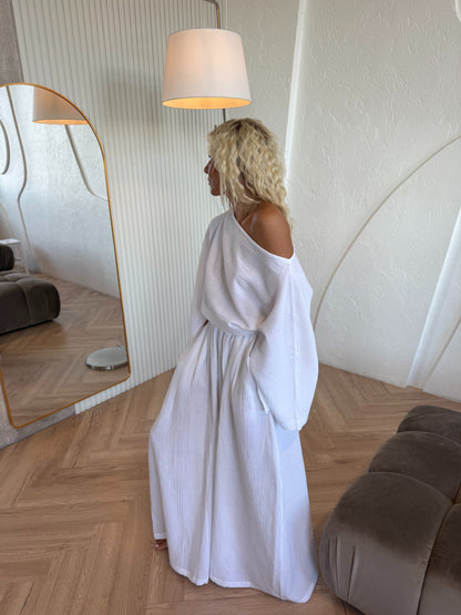 The Muslin Flow Set - White
