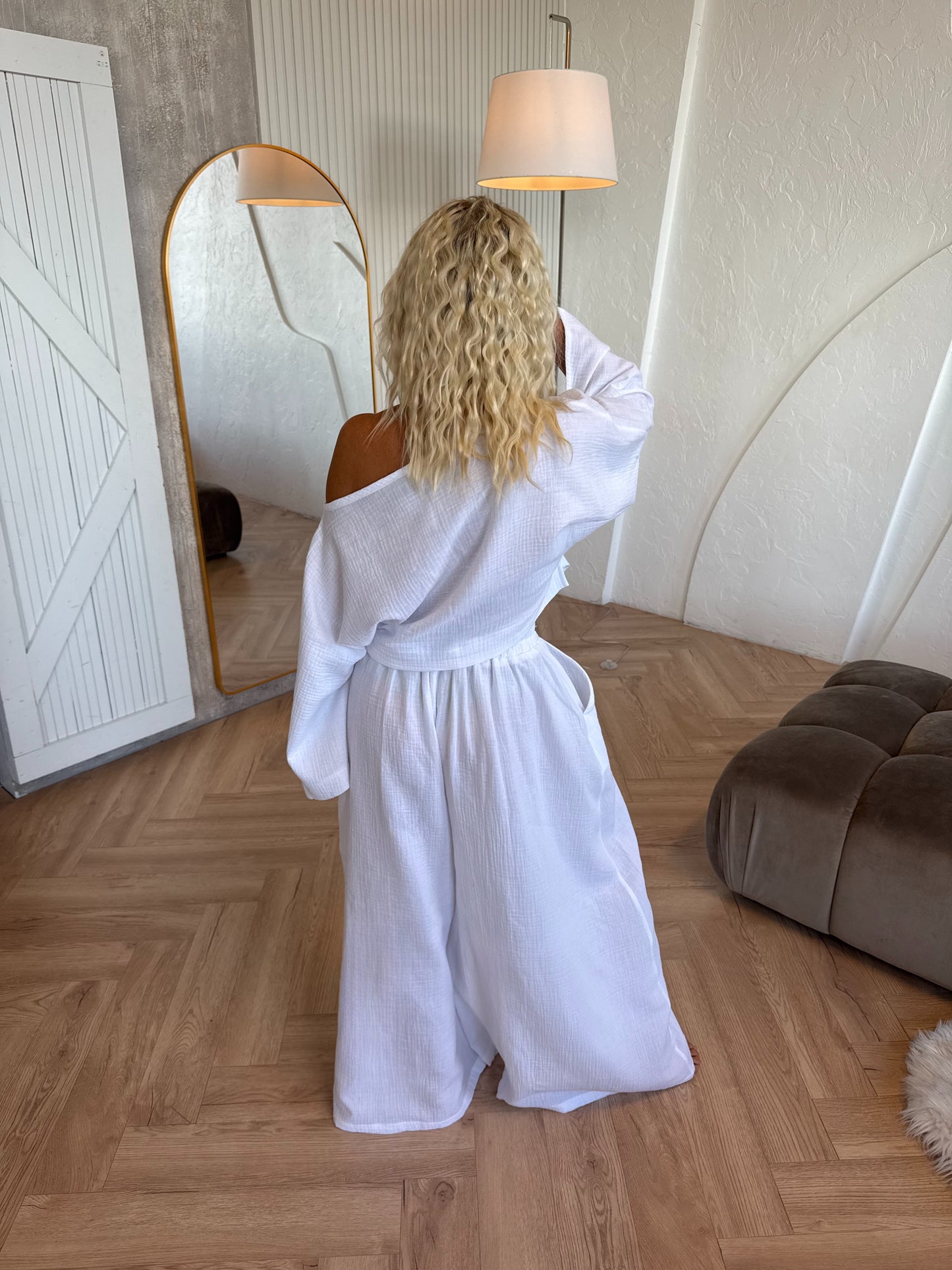 The Muslin Flow Set - White