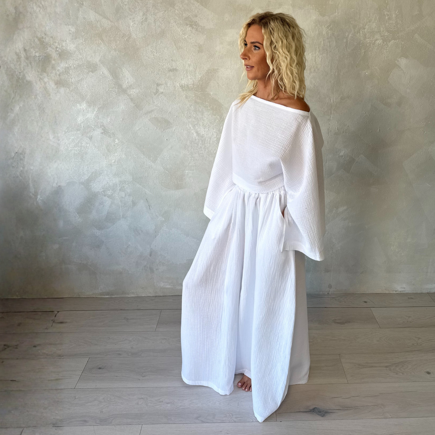The Muslin Flow Set - White