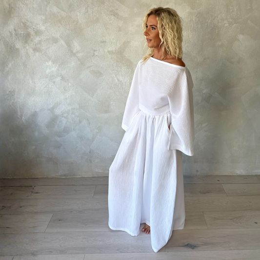 The Muslin Flow Set - White