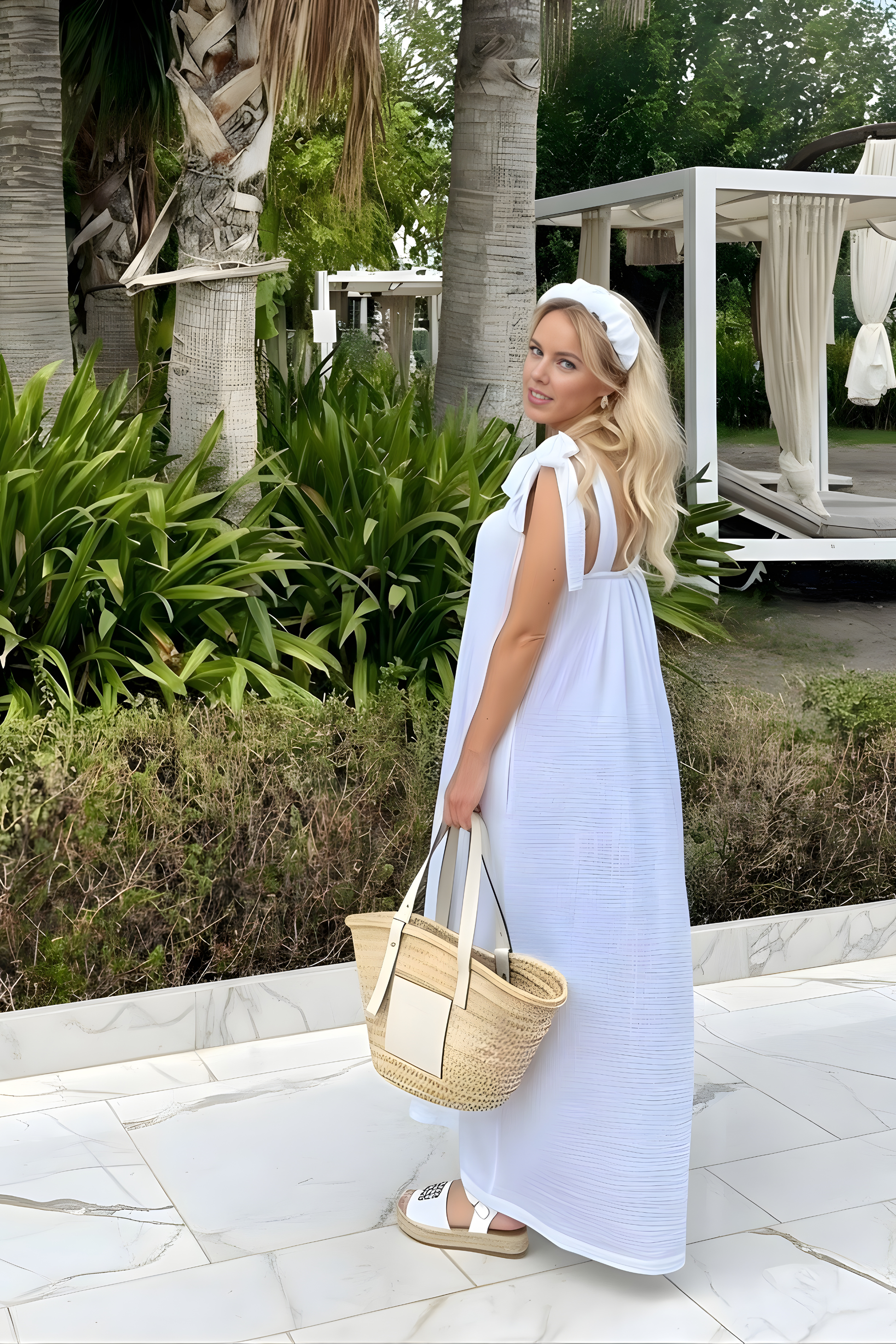 Muslin Travel Dress White